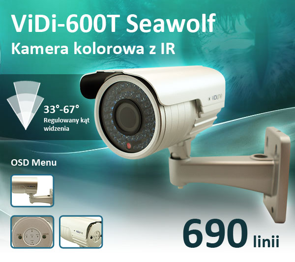 Kamera kolorowa z IR VIDI-600T Seawolf